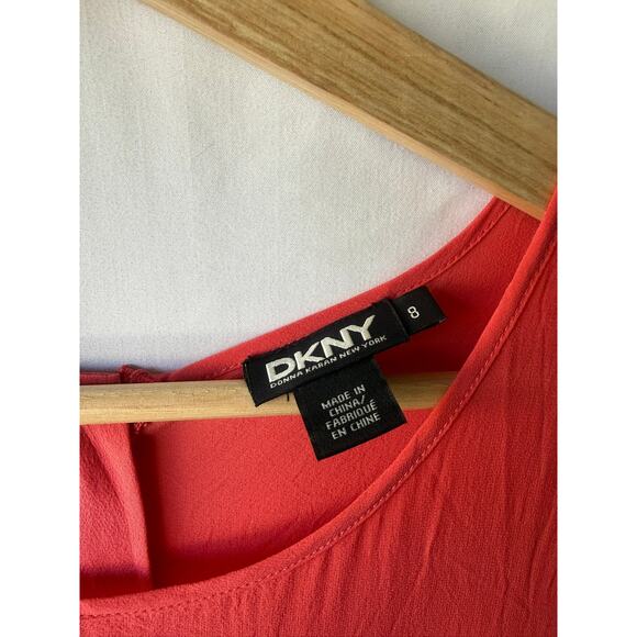 DKNY Coral Fitted Knee Length Dress- Size 8 - Picture 2 of 6